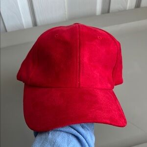 Forever 21 - Red Blank Suede Hat - Strapback